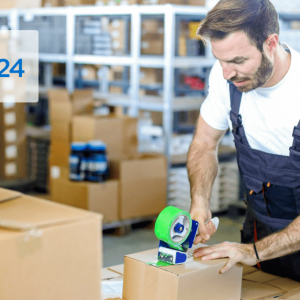 man repacking order in warehouse