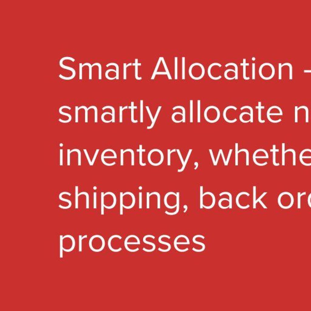 e-Commerce with an Advanced WMS - smart allocation