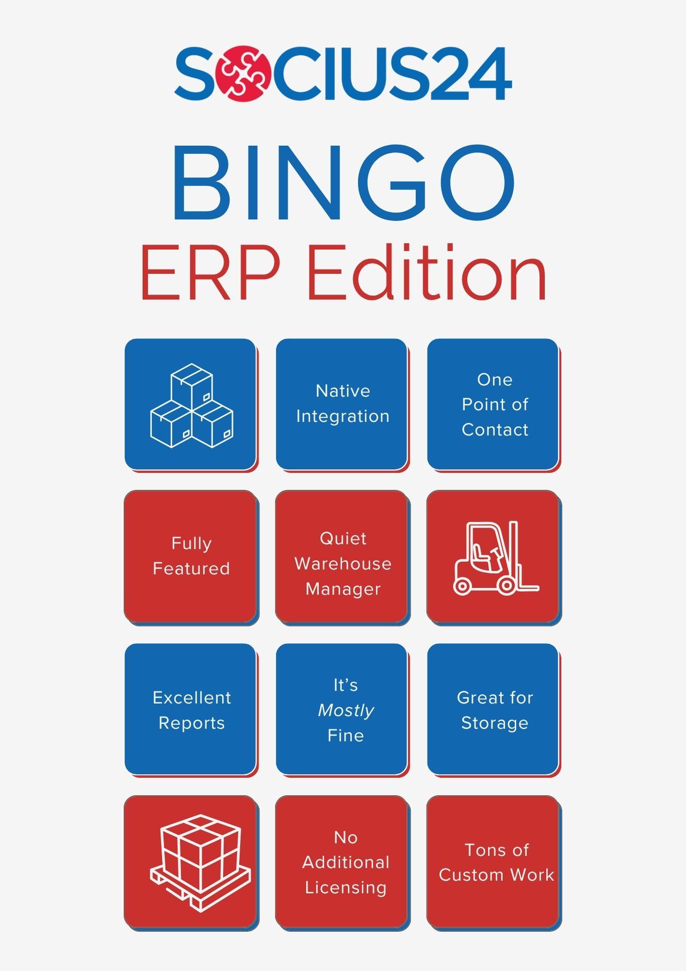 ERP Bingo Card, ERP vs WMS